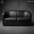 Turin Moderne Art Deco Leather Sofa