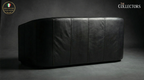 Turin Moderne Art Deco Leather Sofa