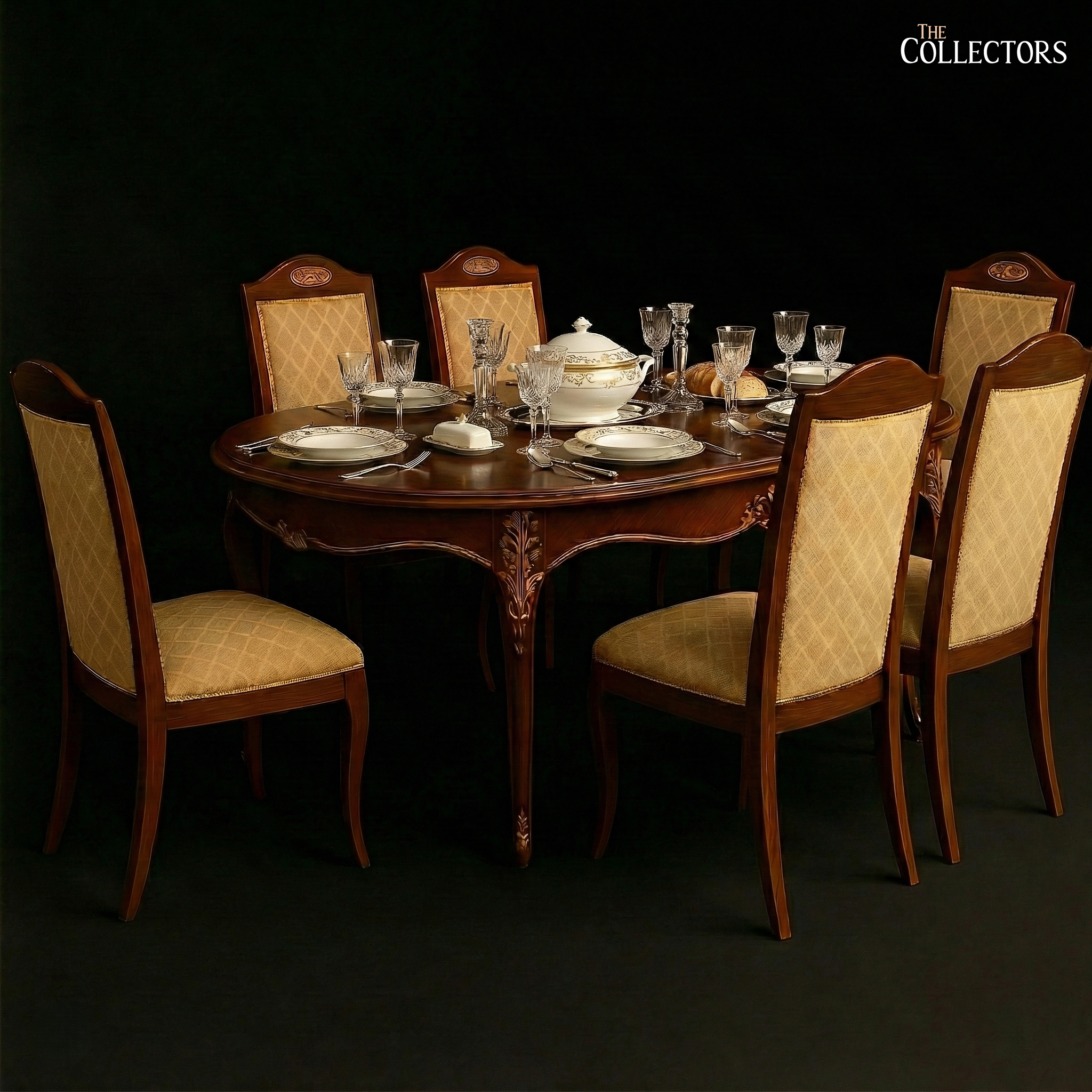 Whispers of the Petit Trianon: A Rococo Dining Ensemble